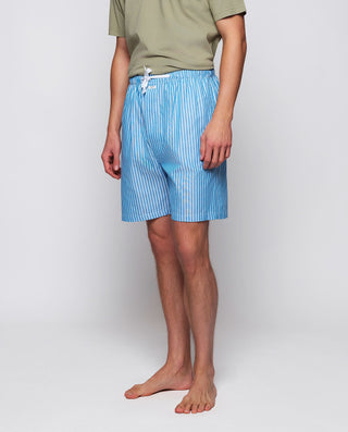 Pantalón de pijama corto rayas turquesas y bl by M | 00348_0052_1