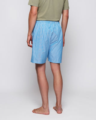 Pantalón de pijama corto rayas turquesas y bl by M | 00348_0052_2