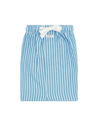 Pantalón de pijama corto rayas turquesas y bl by M | 00348_0052_4