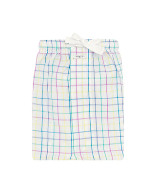 Pantalón de pijama corto blanco cuadros multi by M | 00348_0053_4