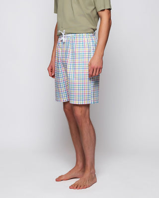 Pantalón de pijama corto cuadros multicolor by MIR | 00348_0054_1