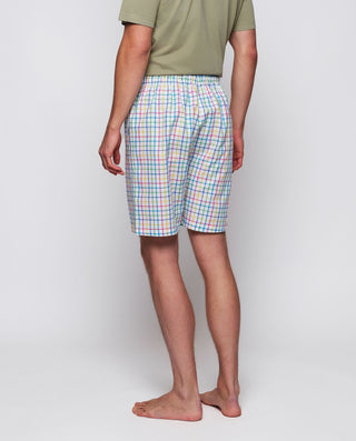 Pantalón de pijama corto cuadros multicolor by MIR | 00348_0054_2