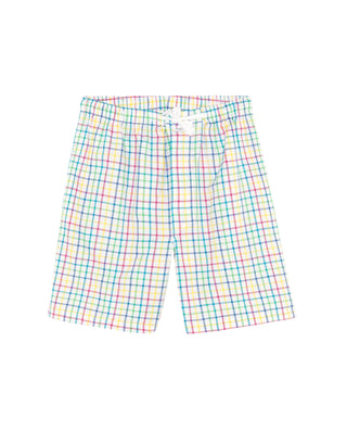 Pantalón de pijama corto cuadros multicolor by MIR | 00348_0054_3