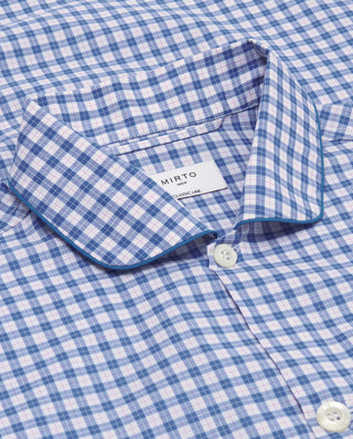 Pijama corto blanco con cuadros azules de alg by M | 00361_0050_4