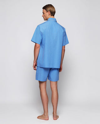 Pijama corto cuadros blancos y azules de algo by M | 00363_0050_2