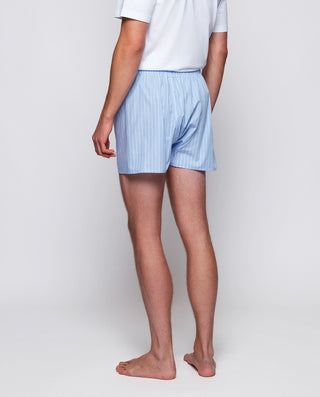 Boxer azul con rayas blancas de algodón by MIRTO | 00375_0050_2