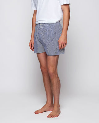 Boxer microrraya azul y blanco de algodón by MIRTO | 00377_0050_1