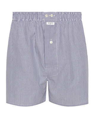 Boxer microrraya azul y blanco de algodón by MIRTO | 00377_0050_3
