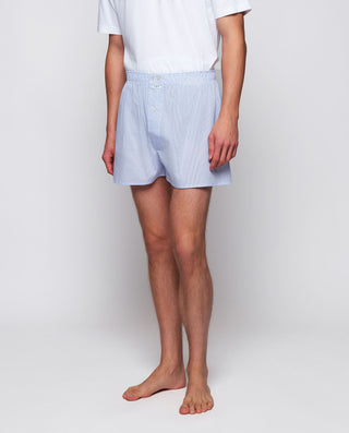 Boxer microcuadro azul y blanco de algodón by MIRT | 00380_0050_1