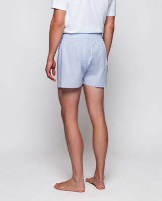 Boxer microcuadro azul y blanco de algodón by MIRT | 00380_0050_2