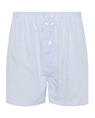 Boxer microcuadro azul y blanco de algodón by MIRT | 00380_0050_3