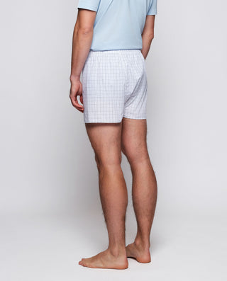 Boxer cuadro blanco y azul de algodón by MIRTO | 00383_0050_2