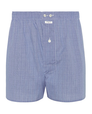 Bóxer cuadro Príncipe de Gales azul de algodó by M | 00384_0050_3