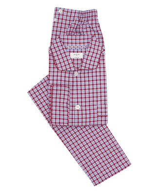 Pijama largo mezcla de algodón cuadro azul y by MI | 00394_0050_3