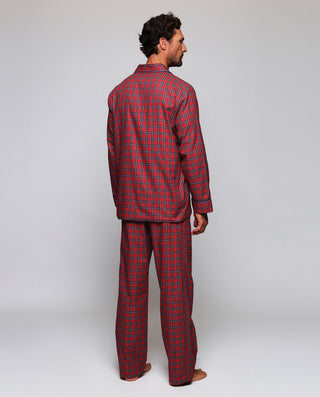 Pijama largo cuadros tartán rojo de franela by MIR | 00405_0050_2