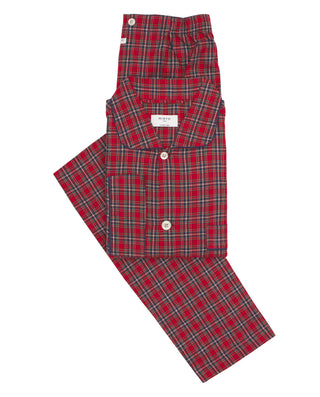 Pijama largo cuadros tartán rojo de franela by MIR | 00405_0050_4
