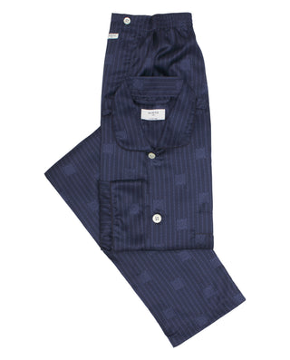Pijama largo jacquard azul marino by MIRTO | 00412_0050_4