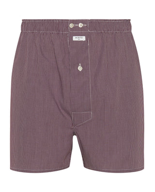 Micro-check cotton boxer shorts