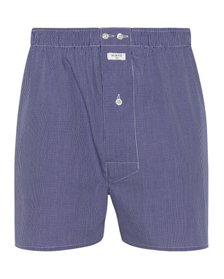 Micro-check cotton boxer shorts