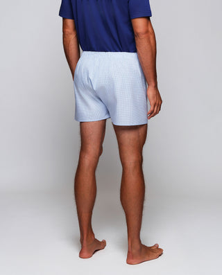 Boxer azul micro pata de gallo de algodón by MIRTO | 00427_0050_2