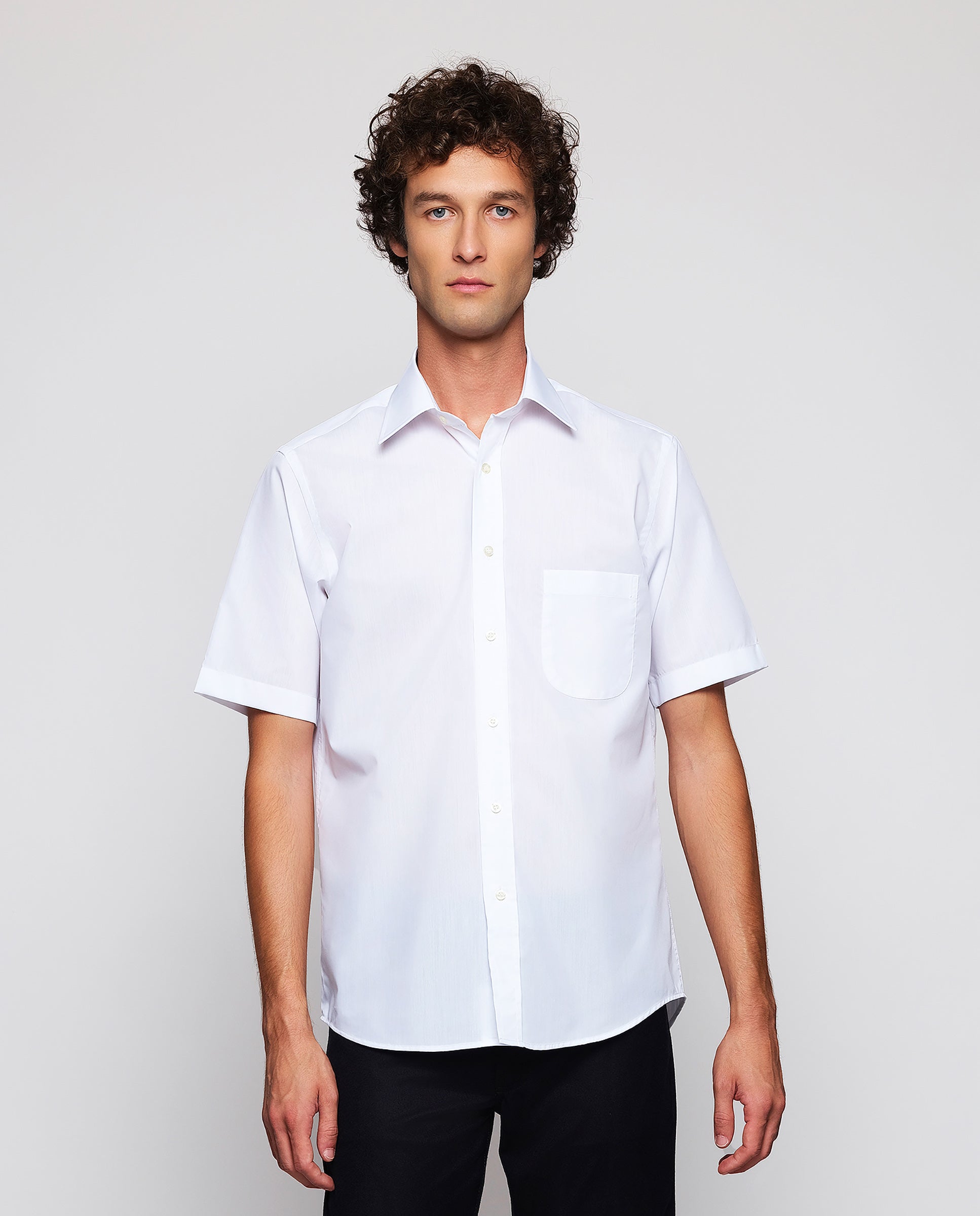 White short-sleeved dress shirt MIRTO White short-sleeved dress shirt MIRTO