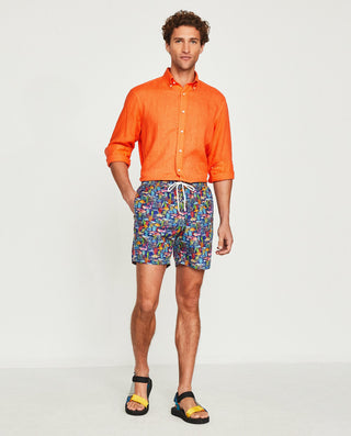 Bañador bermuda de hombre estampado marino by MIRT | 01264_0052_3