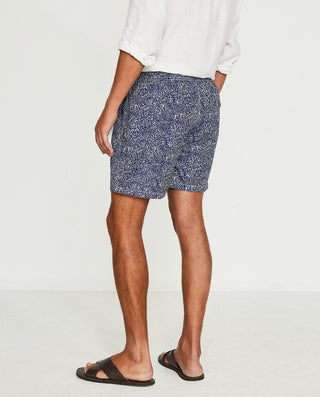 Blue coral print bermuda swim shorts by MIRTO | 01268_0052_2