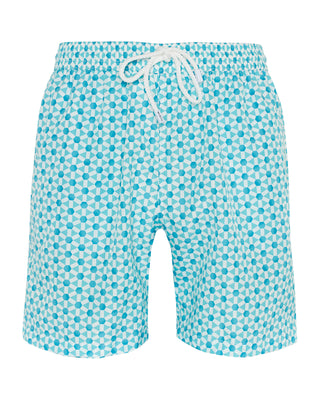 Bañador bermuda de hombre estampado turquesa by MI | 01300_0050_1