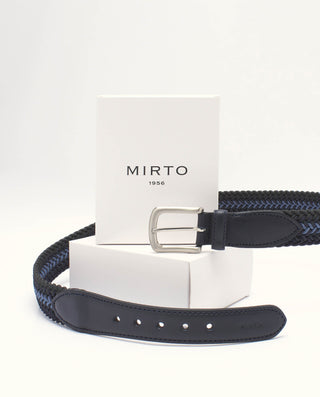 Cinturón trenzado elástico bicolor by MIRTO | 01349_0050_3