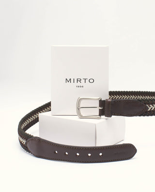 Cinturón trenzado elástico bicolor by MIRTO | 01349_0051_3