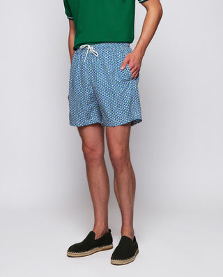 Bañador estampado geométrico azul y verde by MIRTO | 01707_0050_1