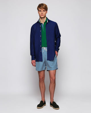 Bañador estampado geométrico azul y verde by MIRTO | 01707_0050_3