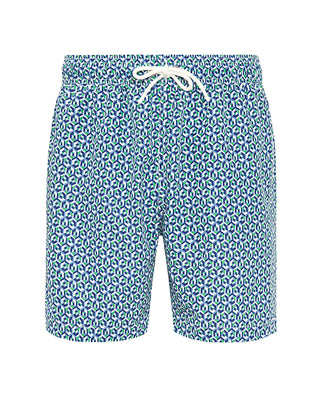 Bañador estampado geométrico azul y verde by MIRTO | 01707_0050_4