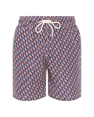 Bañador estampado náutico azul y rojo by MIRTO | 01720_0051_4