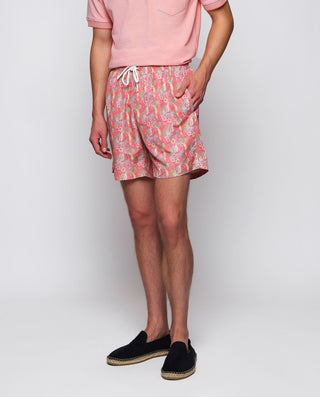 Bañador estampado selva tropical en fondo ros by M | 01723_0050_1