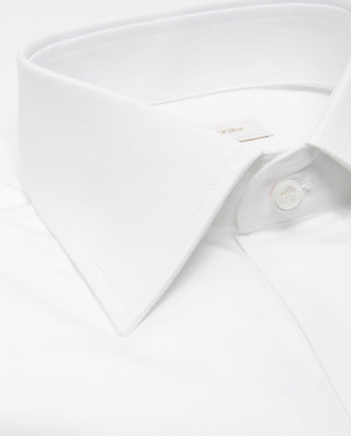 Camisa de vestir algodón puño doble blanco