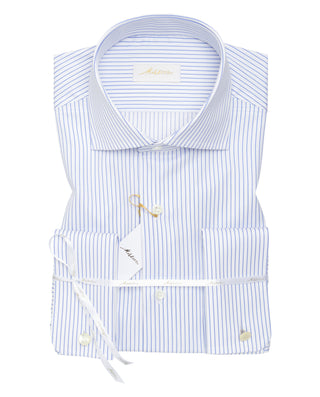 CAMISA MANGA LARGA RAYAS AZUL PUÑO DOBLE by MIRTO
