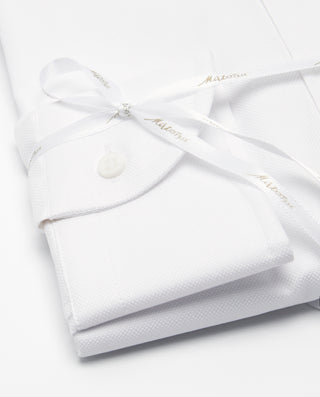 Camisa de vestir algodón panama blanco
