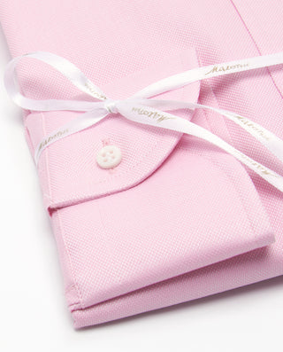 Pink Panama Cotton Dress Shirt