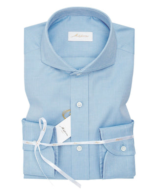Camisa de vestir algodón panama azul