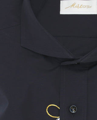 CASUAL COTTON SHIRT LONG SLEEVE NAVY