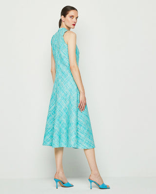 Vestido tweed turquesa by MIRTO