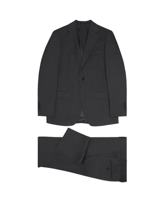 Dark grey herringbone wool suit