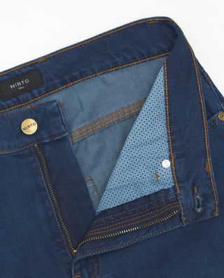 Pantalón denim 5 bolsillos tencel y algodón azul