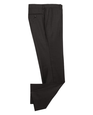 Regular fit charcoal gray wool dress pants