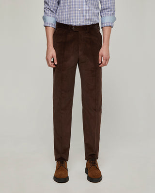 Pantalón regular fit de pana marrón by MIRTO