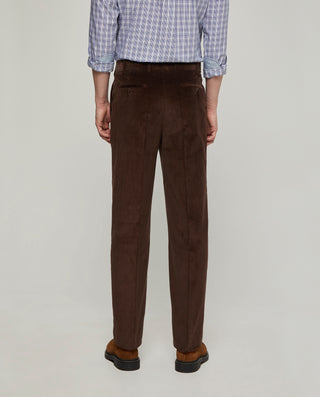 Pantalón regular fit de pana marrón by MIRTO