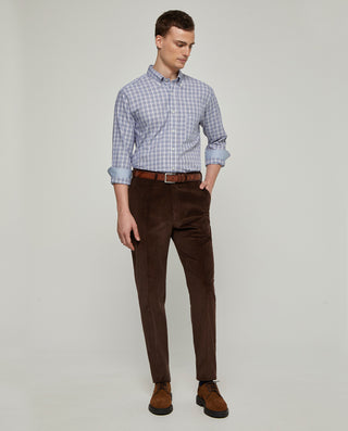 Pantalón regular fit de pana marrón by MIRTO