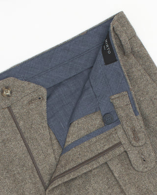 Beige Donegal dress trousers