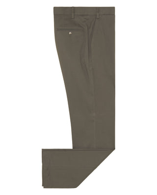 Khaki strech-cotton casual trousers